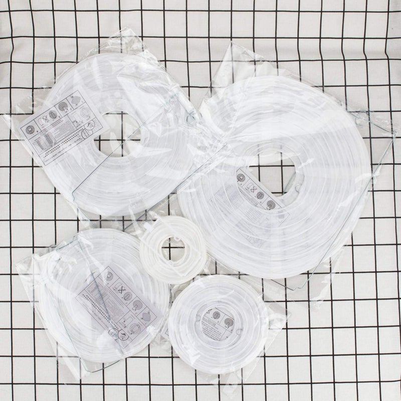 CertBuy 30 Pack White Paper Lanterns 4" 6" 8" 10" 12" Assorted Sizes, CertBuy White Hanging Round Lanterns for Birthday Wedding Baby Shower Festival Christmas Party Decoration - Great for Indoor or Outdoor - Image 5